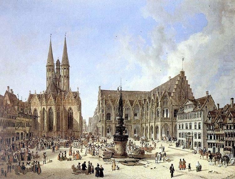 Domenico Quaglio Braunschweig Altstadtmarkt 1834, Domenico Quaglio
